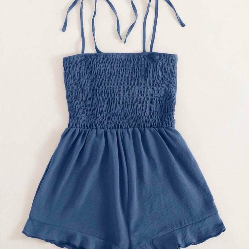 SHEIN Blue Cami Romper